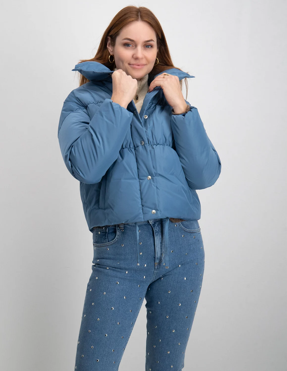 AIRFORCE Puffer Jacket FRW0366 blauw kopen bij The Stone