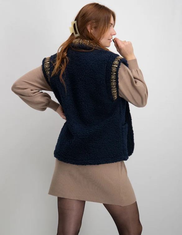 Ambika Gilet met borduur Gilet borduur