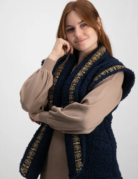 Ambika Gilet met borduur Gilet borduur