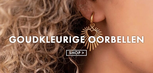 Banner langwerpig 1 oorbel goud