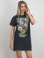 Colourful Rebel Acid wash Tee dress CLRFL RBL Flowers