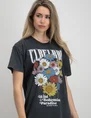 Colourful Rebel Acid wash Tee dress CLRFL RBL Flowers
