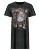 Colourful Rebel Acid Wash Tee Dress Sun Tour
