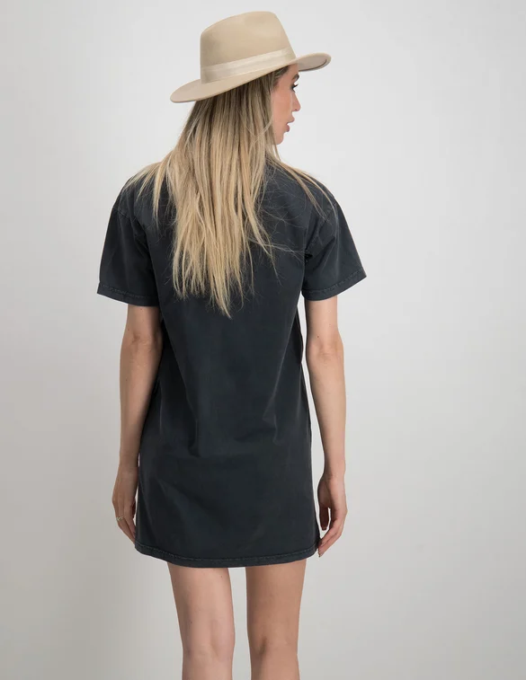 Colourful Rebel Acid Wash Tee Dress Sun Tour