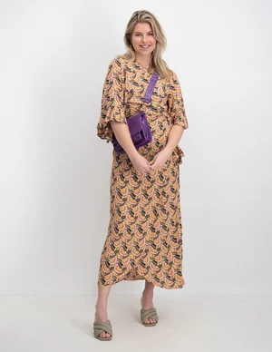 Colourful Rebel Alice Graphic Fan Maxi Wrap Dress WD114374