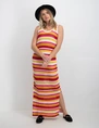 Colourful Rebel Alizee Crochet Stripe Maxi Dress WD114461