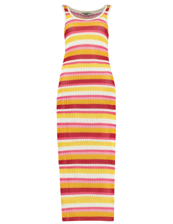 Colourful Rebel Alizee Crochet Stripe Maxi Dress WD114461