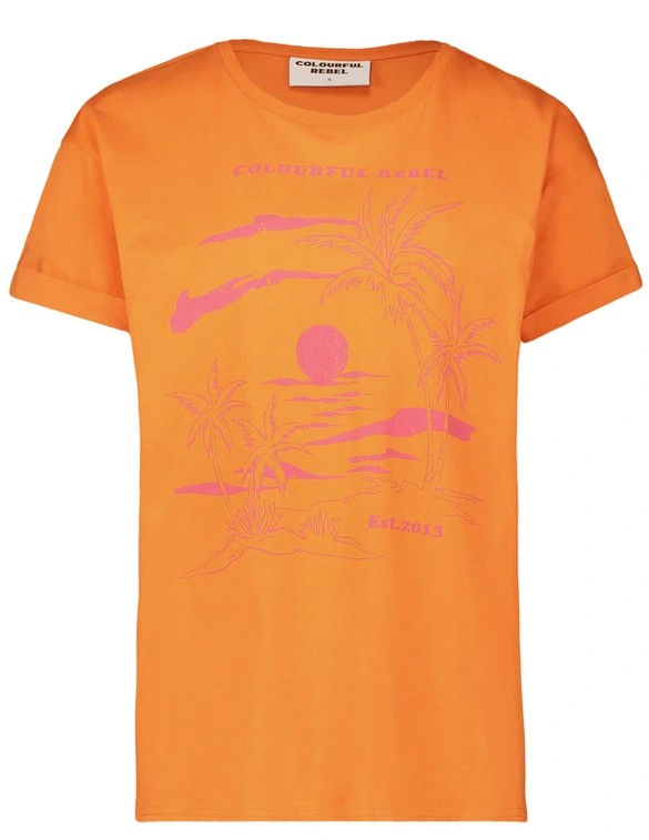 Colourful Rebel Beach days boxy tee WT114396