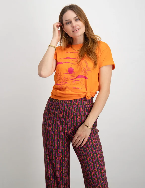 Colourful Rebel Beach days boxy tee WT114396