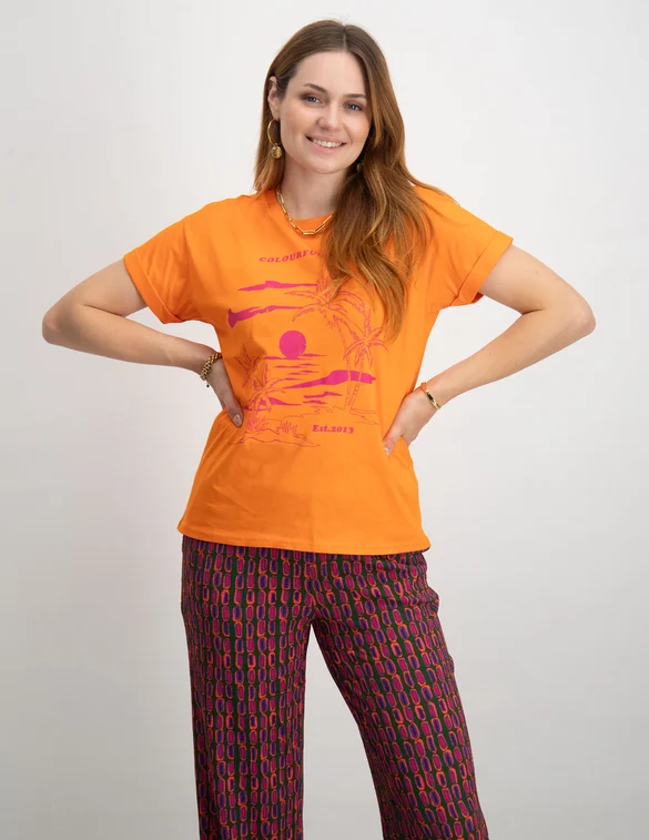 Colourful Rebel Beach days boxy tee WT114396