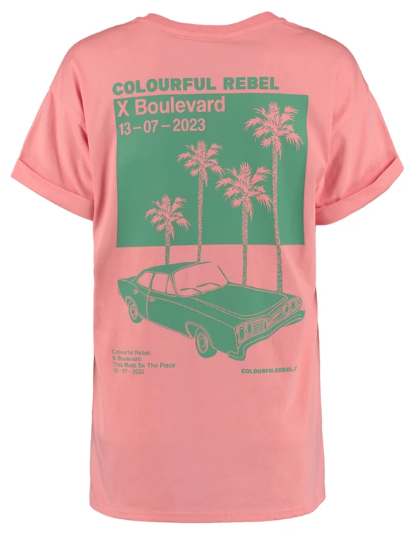 Colourful Rebel Boulevard Car Boxy Tee WT114442
