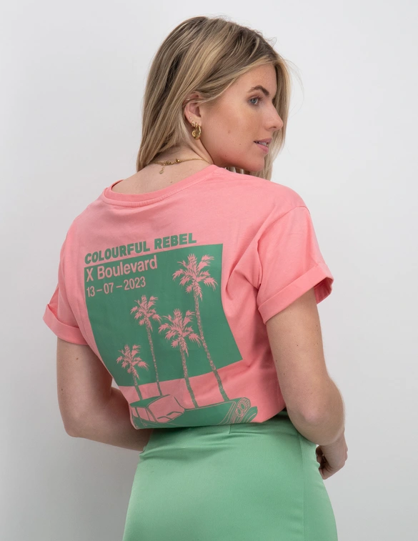 Colourful Rebel Boulevard Car Boxy Tee WT114442