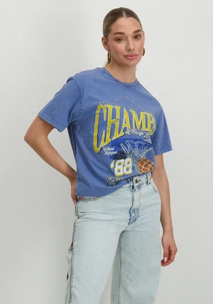 Colourful Rebel Champions Acid Wash Loosefit Tee WT116870
