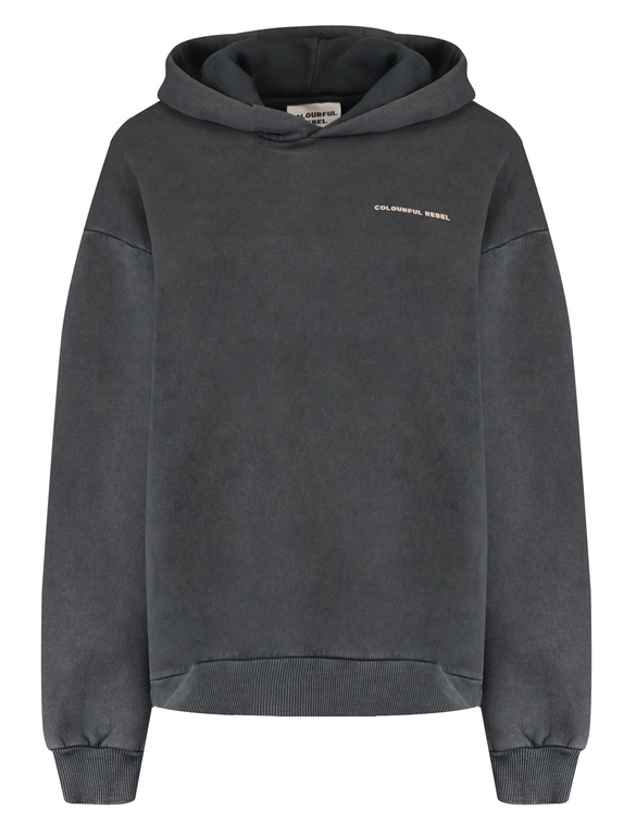 Colourful Rebel Concert acid wash clean hoodie WH116579