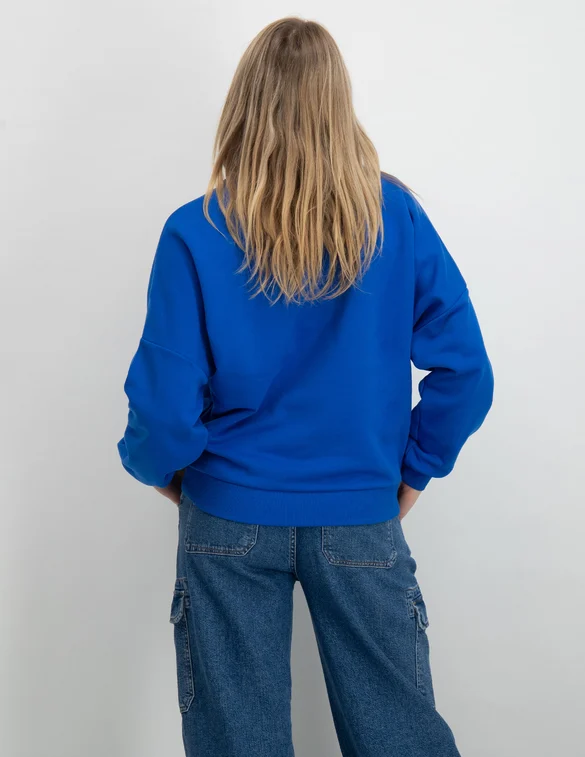 Colourful Rebel CR Embro Drppd Shoulder Sweat WS415379