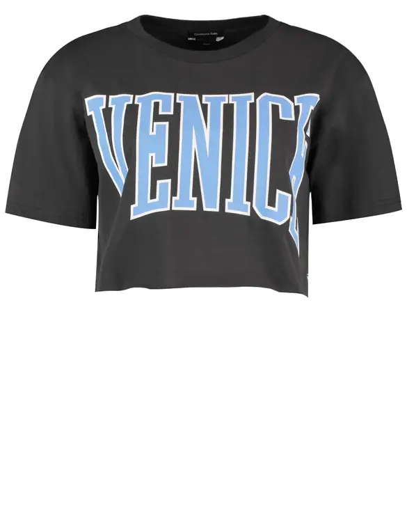 Colourful Rebel Cropped Raw edge Tee Venice