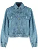 Colourful Rebel Dasha zebra pleated denim jacket WJ114050