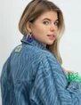 Colourful Rebel Dasha zebra pleated denim jacket WJ114050