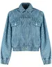 Colourful Rebel Dasha zebra pleated denim jacket WJ114050