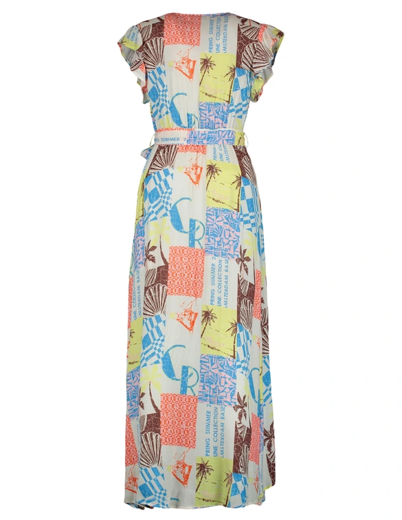 Colourful Rebel Elva Patchwork Maxi Dress WD114556