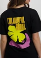 Colourful Rebel Flower Boxy Tee WT115637