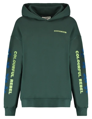 Colourful Rebel Flowers sleeve logo clean hoodie WH116197