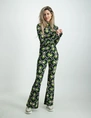 Colourful Rebel Graphic peached extra flare pants WP114025