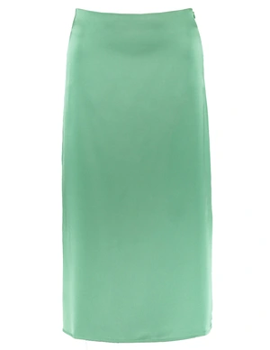 Colourful Rebel Hinte Uni Satin Slit Midi Skirt WS214379