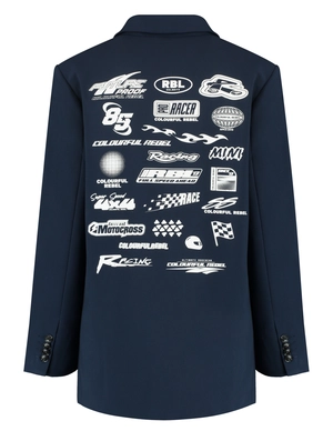 Colourful Rebel jesra racer logo single breasted blazer WJ116855