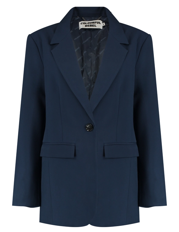 Colourful Rebel jesra racer logo single breasted blazer WJ116855