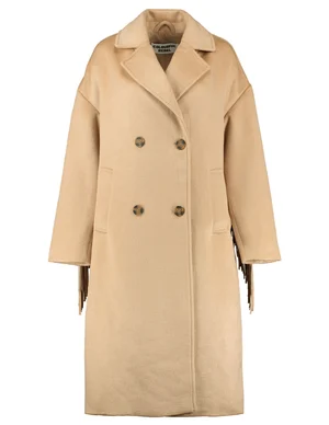 Colourful Rebel Koko Wool fringe coat WO111972280000
