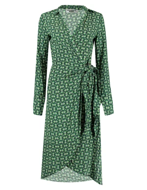 Colourful Rebel Lea graphic wrap midi dress WD114128