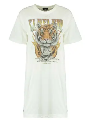 Colourful Rebel Lightning Tee Dress Tiger