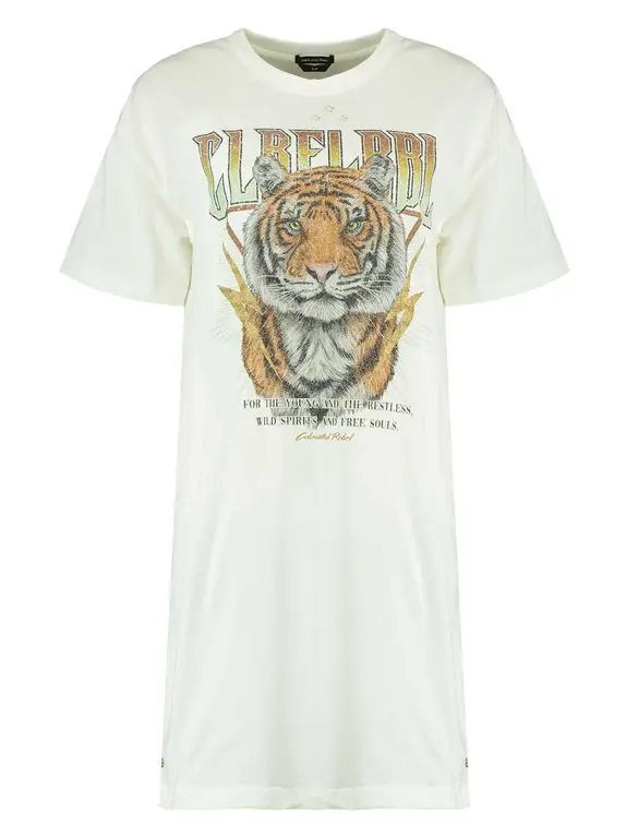 Colourful Rebel Lightning Tee Dress Tiger