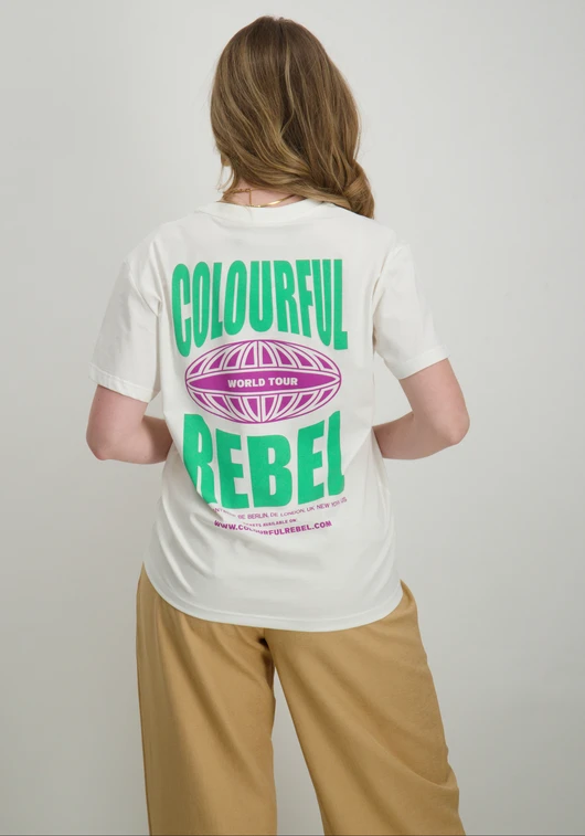 Colourful Rebel logo globe loosefit tee WT116548