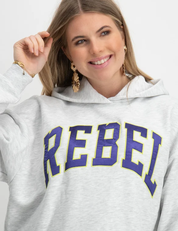 Colourful Rebel Logo patch Oversized Hoodie WH115370