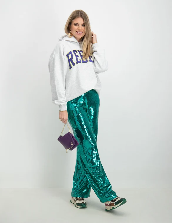 Colourful Rebel Logo patch Oversized Hoodie WH115370