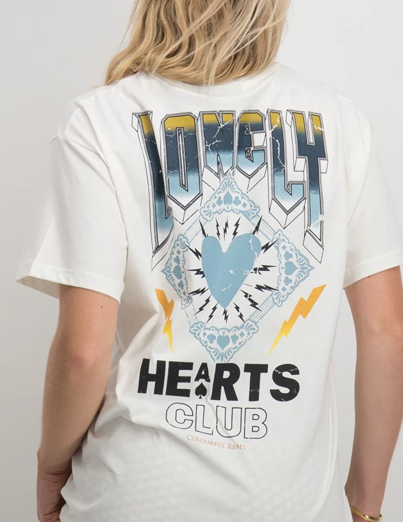 Colourful Rebel Lonely Hearts loosefit tee WT113024