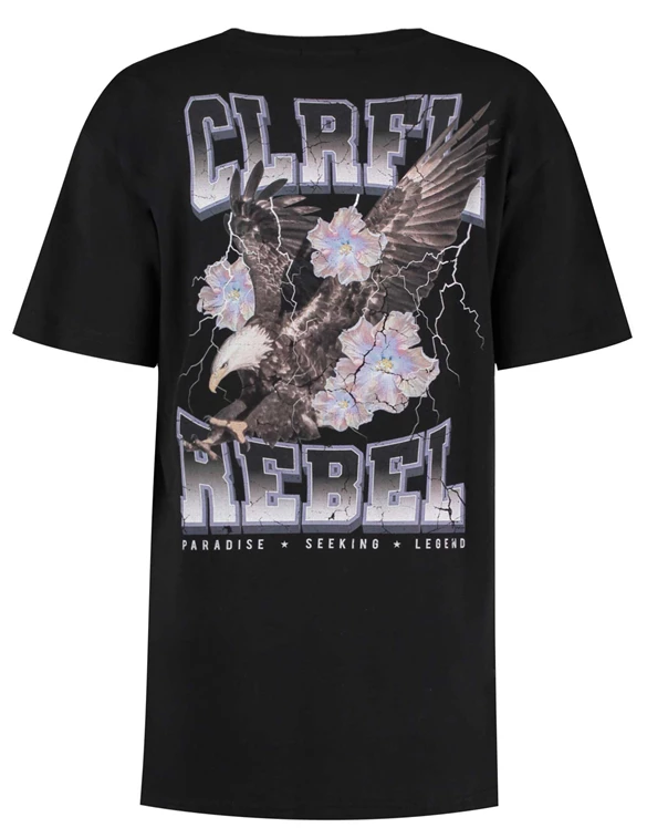 Colourful Rebel Loose Fit Tee Eagle Flower