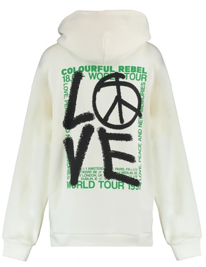 Colourful Rebel Love Peace Oversized Clean Hoodie WH115046