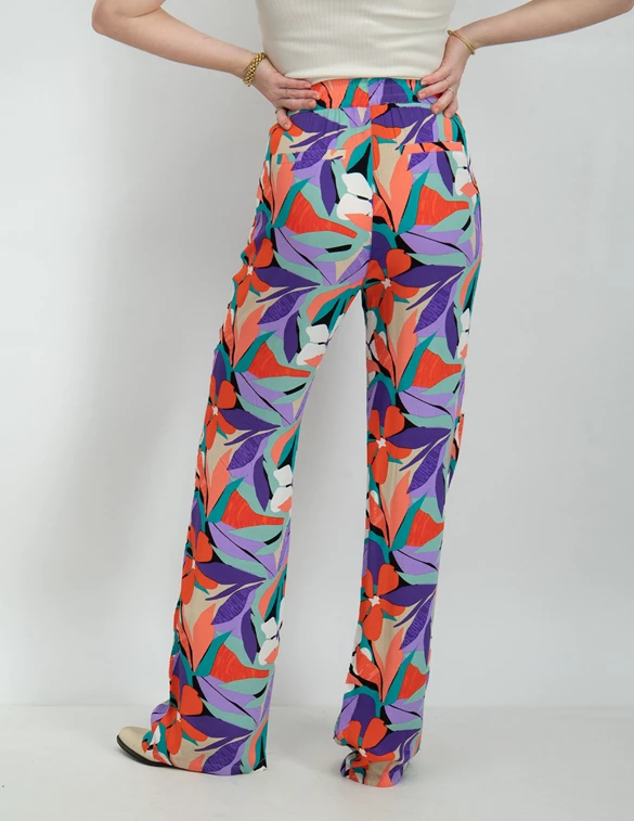 Colourful Rebel Melody big flower straight pants WP114137