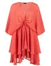 Colourful Rebel Mencia small geo two layer mini dress WD114163