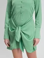 Colourful Rebel Mette Uni Satin Knotted Shirt Dress WD114384