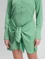 Colourful Rebel Mette Uni Satin Knotted Shirt Dress WD114384