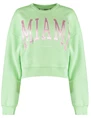 Colourful Rebel Miami patch cropped sweat WS414075