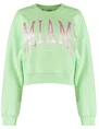 Colourful Rebel Miami patch cropped sweat WS414075