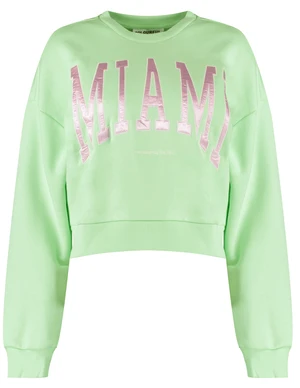 Colourful Rebel Miami patch cropped sweat WS414075