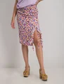 Colourful Rebel Midi Ruffle Drawcord Skirt Kim Aquarel