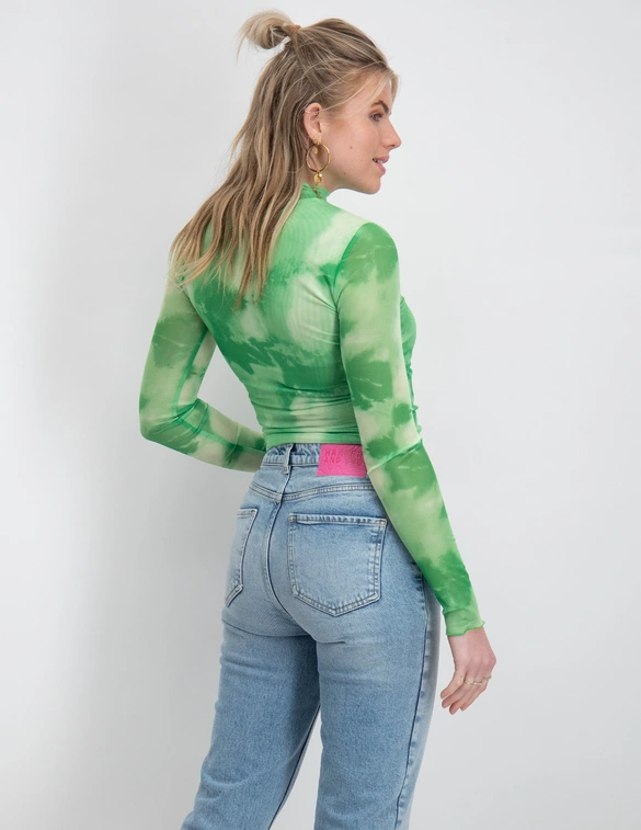 Colourful Rebel Neyo Tie Dye Mesh Top WT214409