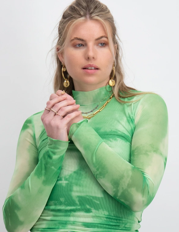 Colourful Rebel Neyo Tie Dye Mesh Top WT214409